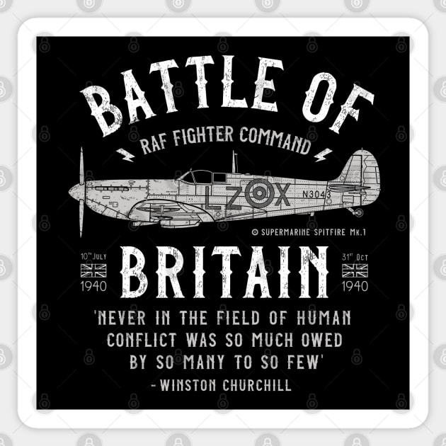 Battle of Britain - Spitfire Sticker by 909 Apparel